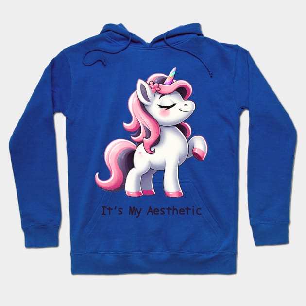 It's My Aesthetic Unicorn Hoodie by Mr.PopArts